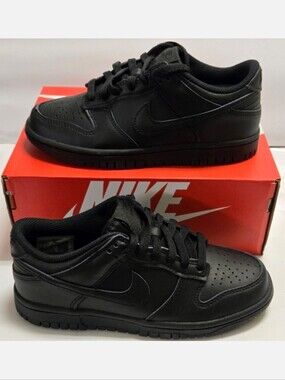 Nike‎ Dunk Low GS Triple Black Big Kids Shoes